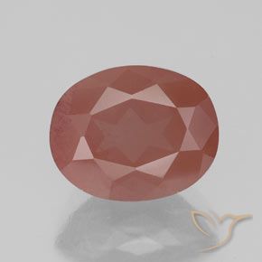 2.53ct Natural vermelho médio Labradorita andesina, oval, Transparente/Translúcido