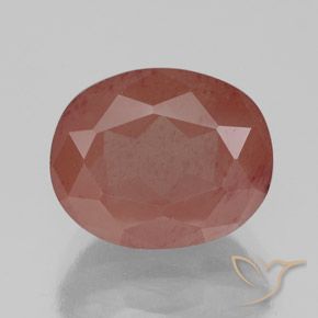 3.87ct Natural vermelho médio Labradorita andesina, oval, Transparente/Translúcido