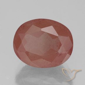 Labradorita andesina vermelho médio Natural 3.87ct, oval, Transparente/Translúcido