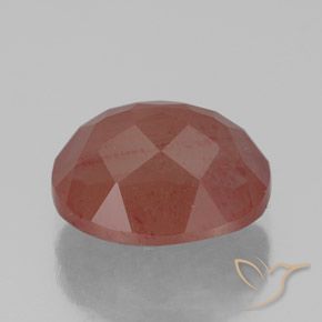 Labradorita andesina vermelho médio Natural 3.87ct, oval, Transparente/Translúcido