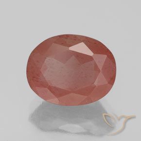 Labradorita andesina Blush vermelho Natural 2.70ct, oval, Transparente/Translúcido