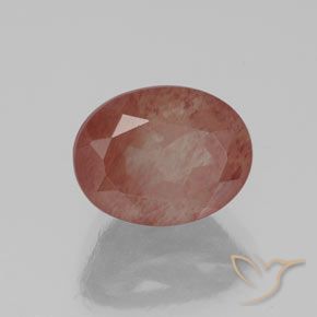 Labradorita andesina Sangue vermelho Natural 2.04ct, oval, Transparente/Translúcido