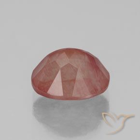 Labradorita andesina Sangue vermelho Natural 2.04ct, oval, Transparente/Translúcido