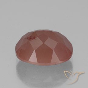 Labradorita andesina Laranja Avermelhado Pálido Natural 3.58ct, oval, Transparente/Translúcido