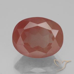 3.26ct Natural Laranja Avermelhado Pálido Labradorita andesina, oval, Transparente/Translúcido