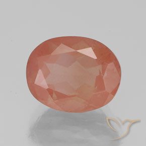 Labradorita andesina laranja avermelhado Natural 2.80ct, oval, Transparente/Translúcido