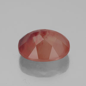 Andesina labradorita vermelho natural 3,45ct, transparente, transparente/translúcido