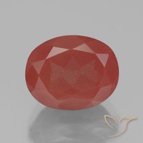 3.05ct Natural vermelho médio Labradorita andesina, oval, Transparente/Translúcido