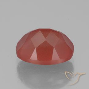 Labradorita andesina vermelho médio Natural 3.05ct, oval, Transparente/Translúcido