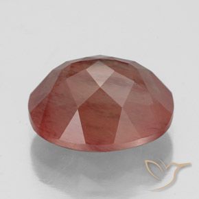 Labradorita andesina vermelho médio Natural 4.13ct, Corte Oval, Translúcido