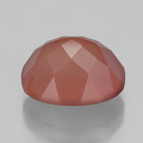 Andesina labradorita vermelho natural 4,07ct, corte oval, translúcido