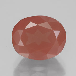 Andesina labradorita vermelho natural 4,03ct, transparente, transparente/translúcido