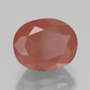 Andesina labradorita vermelho natural 4,03ct, transparente, transparente/translúcido