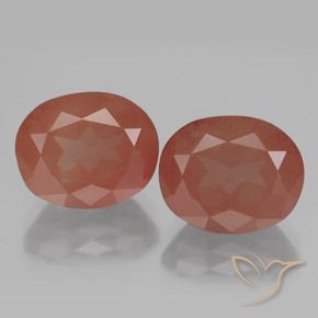 7.83ctw Natural Laranja Avermelhado Pálido Labradorita andesina, oval, Transparente