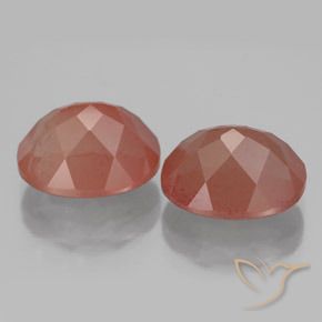 Pedras preciosas de Labradorita andesina Laranja Avermelhado Pálido natural de 7.83 ct, oval, Transparente