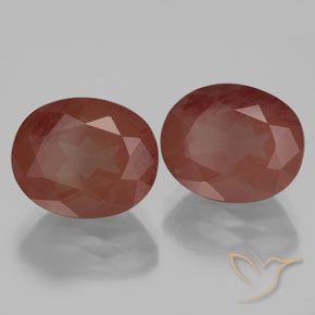 Pedras preciosas de Labradorita andesina Sangue vermelho natural de 7.78 ct, oval, Transparente/Translúcido