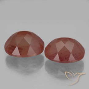 Pedras preciosas de Labradorita andesina Sangue vermelho natural de 7.78 ct, oval, Transparente/Translúcido