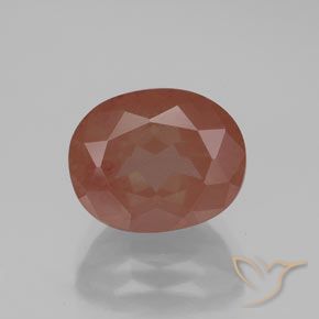 Andesina labradorita rosa natural 4,21ct, transparente, transparente/translúcido