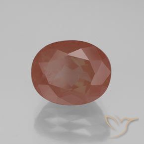 Andesina labradorita rosa natural 4,21ct, transparente, transparente/translúcido