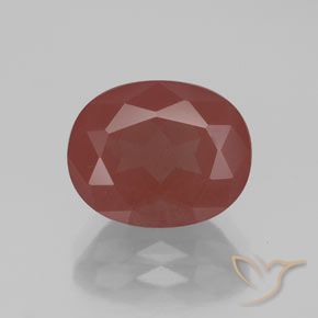 2.87ct Natural Laranja Vermelho Labradorita andesina, oval, Transparente/Translúcido
