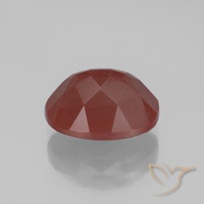 Labradorita andesina Laranja Vermelho Natural 2.87ct, oval, Transparente/Translúcido