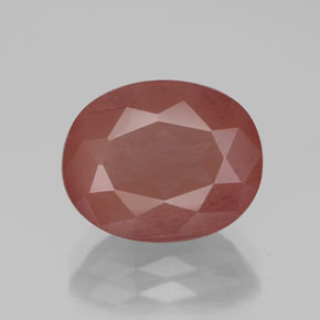 Andesina labradorita vermelho natural 3,35ct, transparente, transparente/translúcido