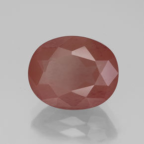 Andesina labradorita vermelho natural 3,35ct, transparente, transparente/translúcido