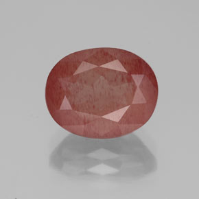 Andesina labradorita vermelho natural 2,86ct, transparente, transparente/translúcido