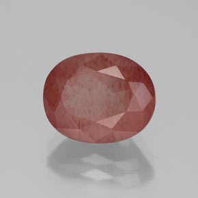 Andesina labradorita vermelho natural 2,86ct, transparente, transparente/translúcido
