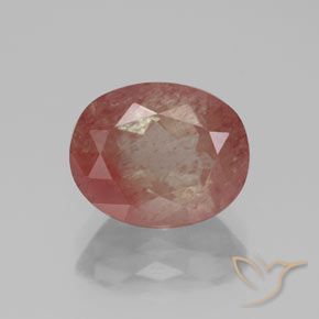2.80ct Natural Laranja Vermelho Labradorita andesina, oval, Transparente/Translúcido