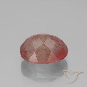 Labradorita andesina Laranja Vermelho Natural 2.80ct, oval, Transparente/Translúcido