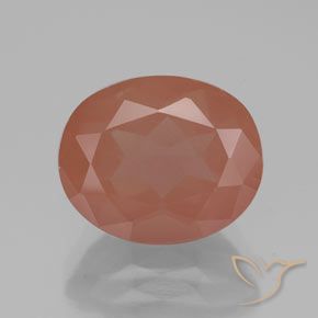 3.70ct Natural vermelho médio Labradorita andesina, oval, Transparente/Translúcido