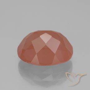Labradorita andesina vermelho médio Natural 3.70ct, oval, Transparente/Translúcido