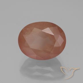 Labradorita andesina laranja quente Natural 2.92ct, oval, Transparente