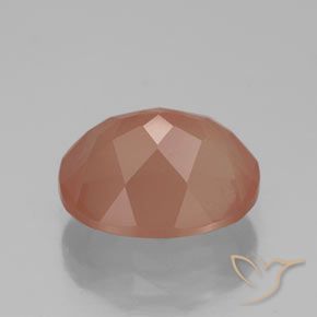Labradorita andesina laranja avermelhado Natural 3.75ct, oval, Transparente/Translúcido