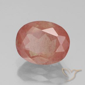 Labradorita andesina vermelho médio Natural 2.90ct, oval, Transparente