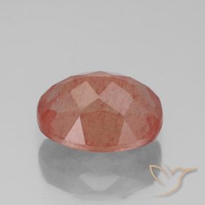 Labradorita andesina vermelho médio Natural 2.90ct, oval, Transparente