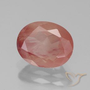 Andesina labradorita vermelho natural 2,57ct, transparente, transparente/translúcido