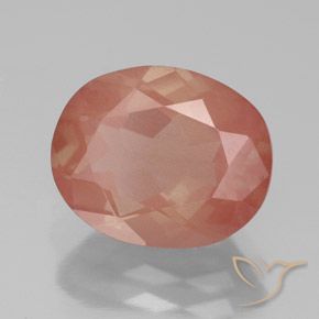 Labradorita andesina vermelho médio Natural 3.59ct, oval, Transparente/Translúcido
