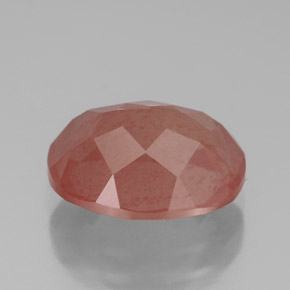 Andesina labradorita vermelho natural 3,36ct, corte oval, translúcido