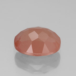 Andesina labradorita vermelho natural 2,79ct, corte oval, translúcido