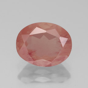 Andesina labradorita vermelho natural 2,57ct, transparente, transparente/translúcido