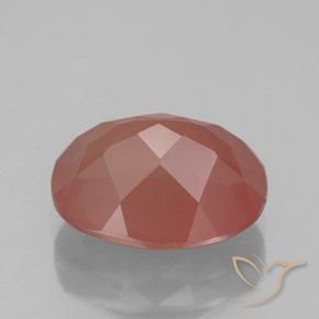 Labradorita andesina Laranja Avermelhado Pálido Natural 3.44ct, oval, Transparente/Translúcido