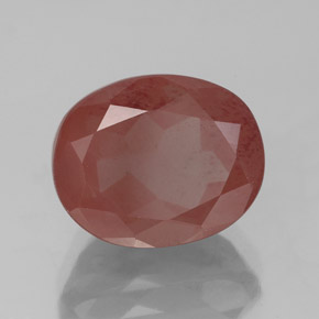 Andesina labradorita vermelho natural 4,30ct, transparente, transparente/translúcido