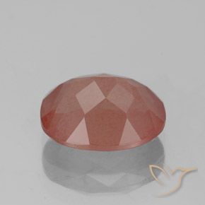 Labradorita andesina Laranja Avermelhado Pálido Natural 2.69ct, oval, Transparente/Translúcido