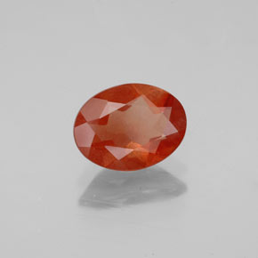 Andesina labradorita laranja natural 0,96ct, corte oval, VS-SI