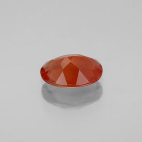 Andesina labradorita laranja natural 0,96ct, corte oval, VS-SI