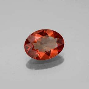 Andesina labradorita laranja natural 0,99ct, corte oval, VS-SI
