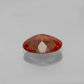 Andesina labradorita laranja natural 0,99ct, corte oval, VS-SI