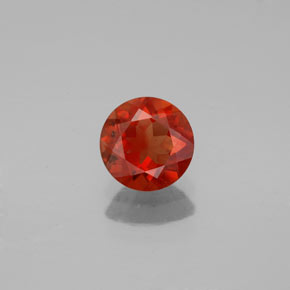 Labradorita andesina Laranja vermelha Natural 0.67ct, Corte Redondo, VS-SI